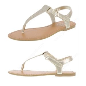 Zoe & Zac Girls Gold Glitter Sandals